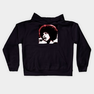 Angela Davis - Stylized Black and White Kids Hoodie